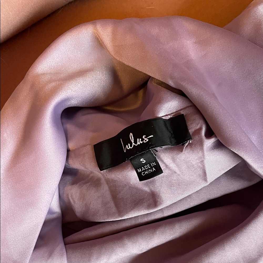 Lavender Satin dress - Picture 3 of 4